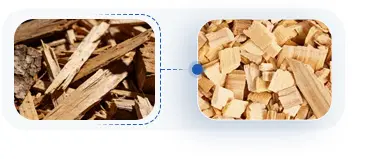 Древесные отходы, измельченные в щепу